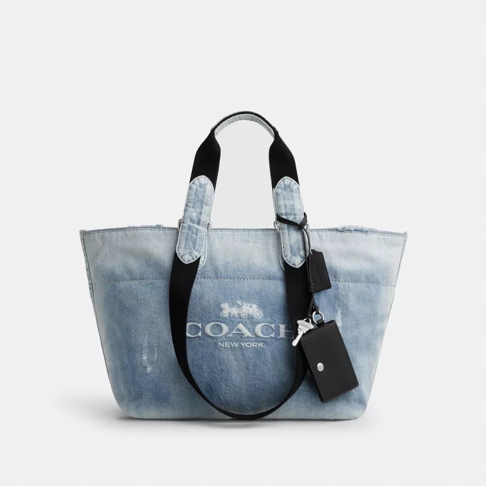 Süsler ile Detaylı Loved Denim Tote Çantası