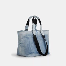 Süsler ile Detaylı Loved Denim Tote Çantası