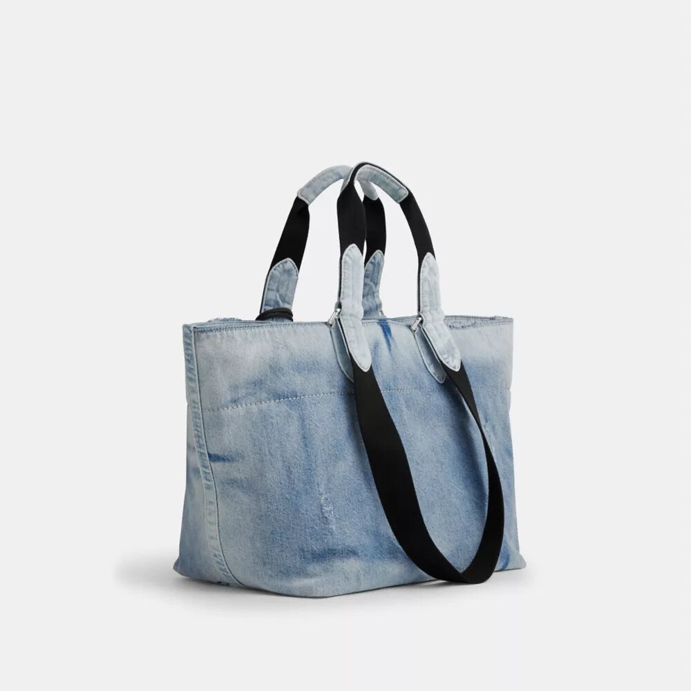 Süsler ile Detaylı Loved Denim Tote Çantası