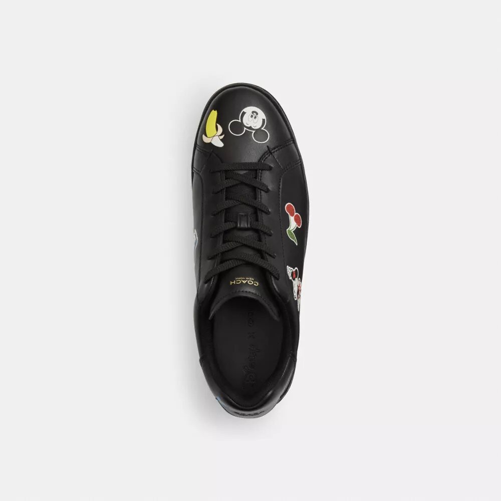 Sticker Baskılı Disney X Coach Bilekli Sneaker'lar