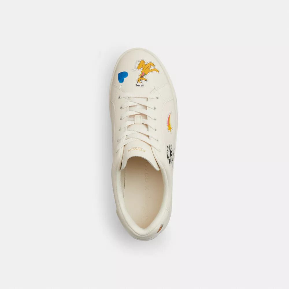Sticker Baskılı Disney X Coach Bilekli Sneaker'lar