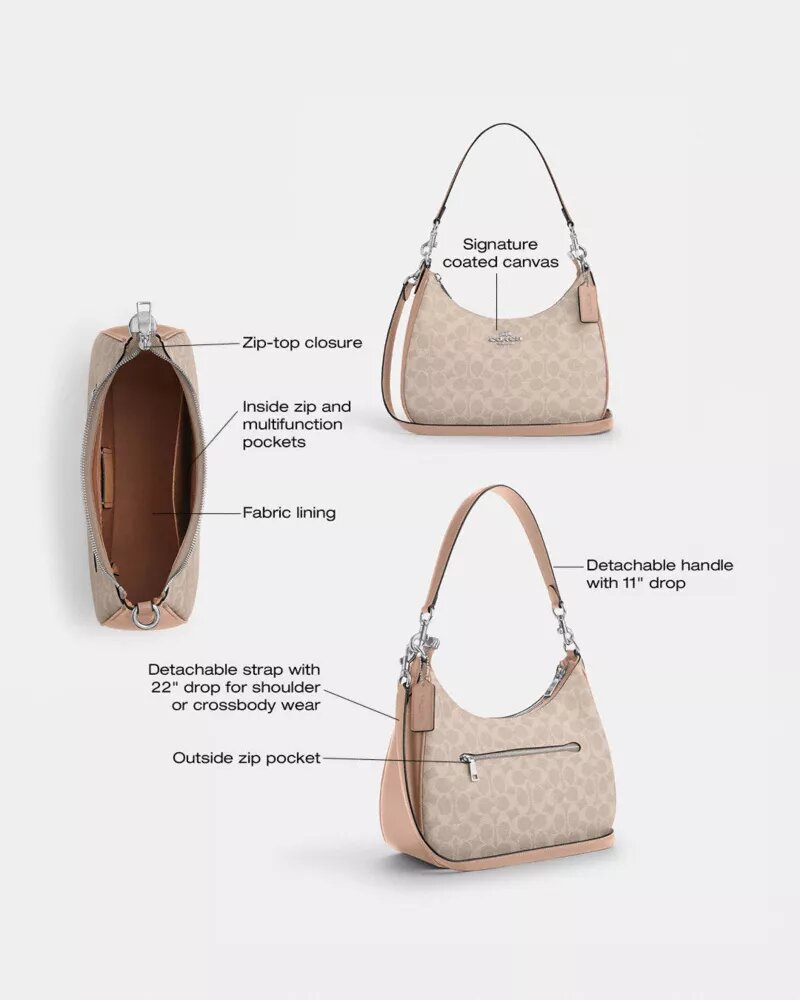 Teri Hobo Çanta, Signature Canvas