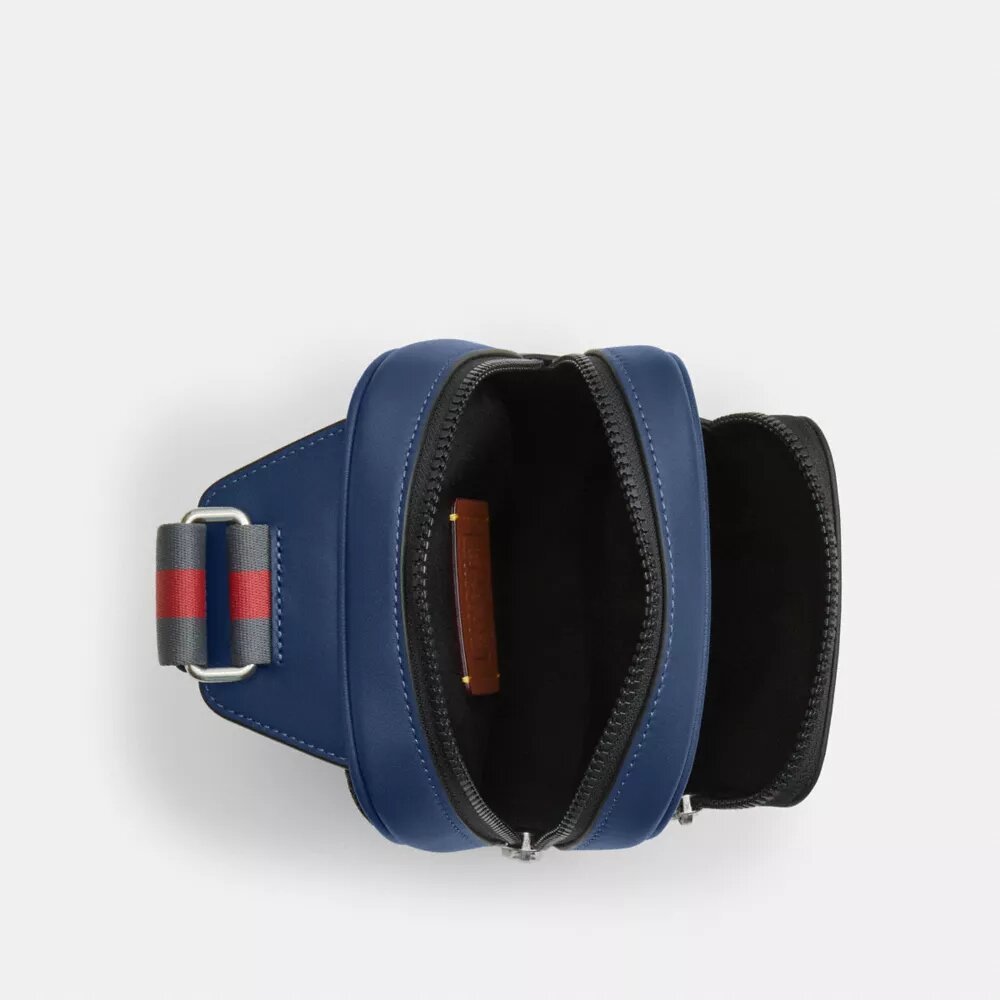 Varsity Çizgili Dokumalı Racer Sling Çanta