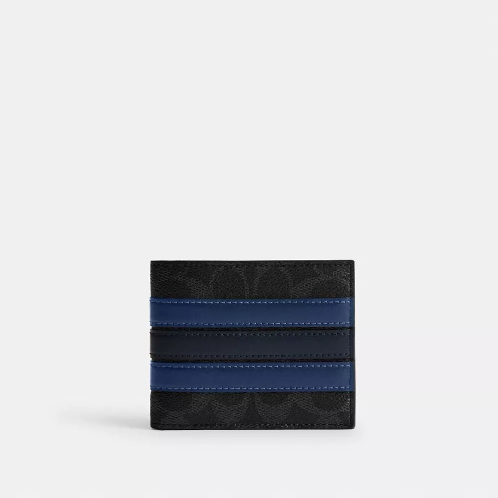 Varsity Çizgili Signature Canvas Kimlikli Cüzdan