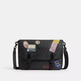 Yamalı Signature Canvas Hitch Messenger Çanta