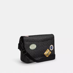 Yamalı Signature Canvas Hitch Messenger Çanta