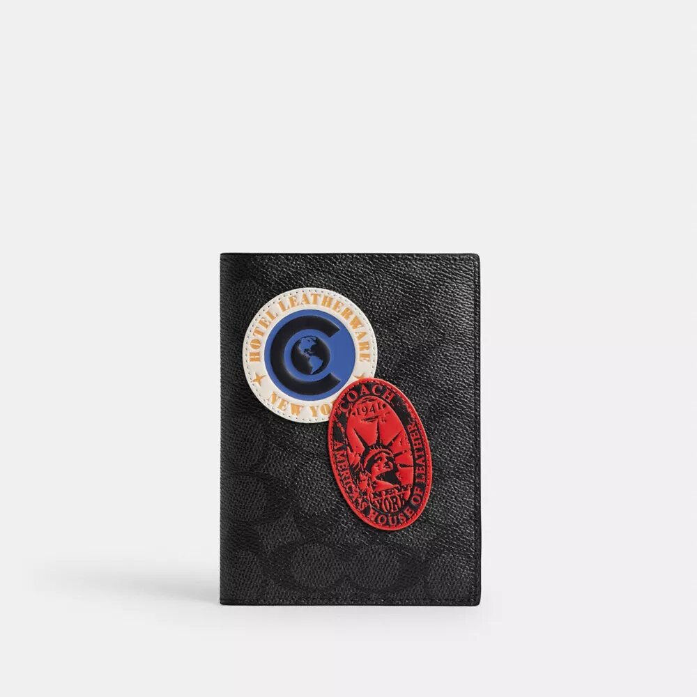 Yamalı Signature Canvas Pasaport Çantası