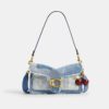 Yeniden Kullanılmış Denim Patchwork'li Tabby Omuz Çantası 26