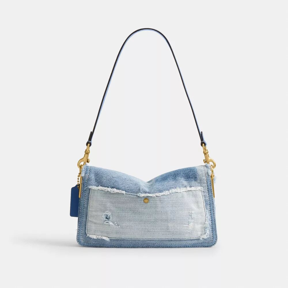 Yeniden Kullanılmış Denim Patchwork'li Tabby Omuz Çantası 26