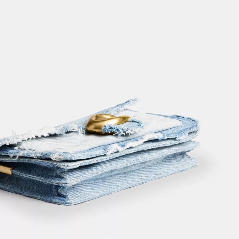 Yeniden Kullanılmış Denim Patchwork'li Tabby Omuz Çantası 26