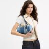 Yeniden İşlenmiş Denimden Kisslock Barrel Çanta 28