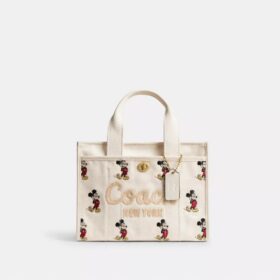 Yenilenebilir Pamuk Kanvas Üzerinde Mickey Mouse Desenli Disney X Coach Cargo Tote Çantası 26