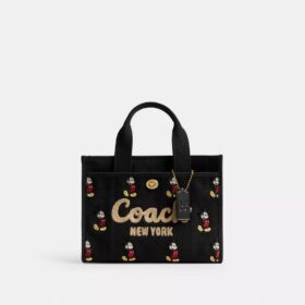 Yenilenebilir Pamuk Kanvas Üzerinde Mickey Mouse Desenli Disney X Coach Cargo Tote Çantası 26