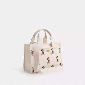 Yenilenebilir Pamuk Kanvas Üzerinde Mickey Mouse Desenli Disney X Coach Cargo Tote Çantası 26