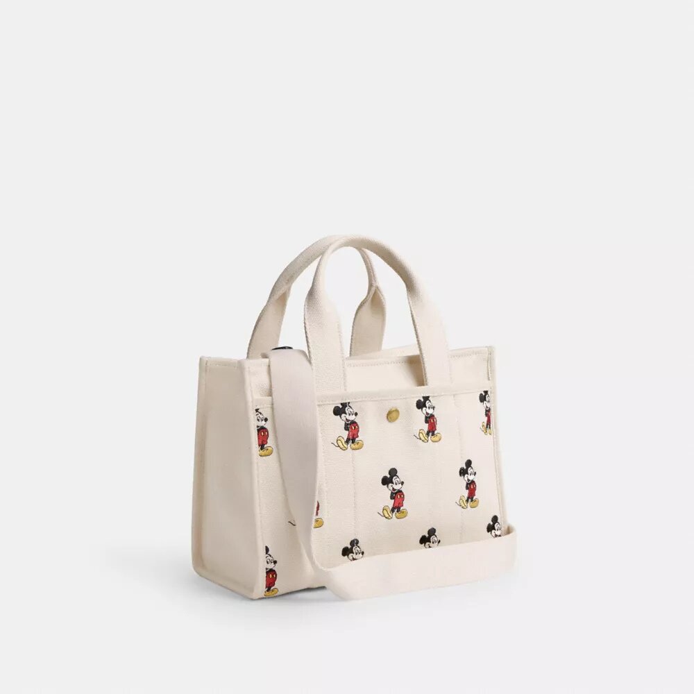 Yenilenebilir Pamuk Kanvas Üzerinde Mickey Mouse Desenli Disney X Coach Cargo Tote Çantası 26