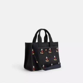 Yenilenebilir Pamuk Kanvas Üzerinde Mickey Mouse Desenli Disney X Coach Cargo Tote Çantası 26
