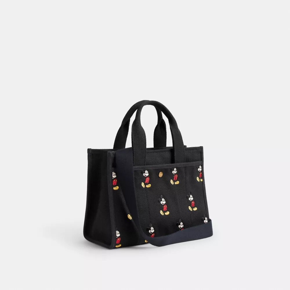 Yenilenebilir Pamuk Kanvas Üzerinde Mickey Mouse Desenli Disney X Coach Cargo Tote Çantası 26