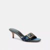 Özel Denim Patchwork Desenli Margot Sandaletler