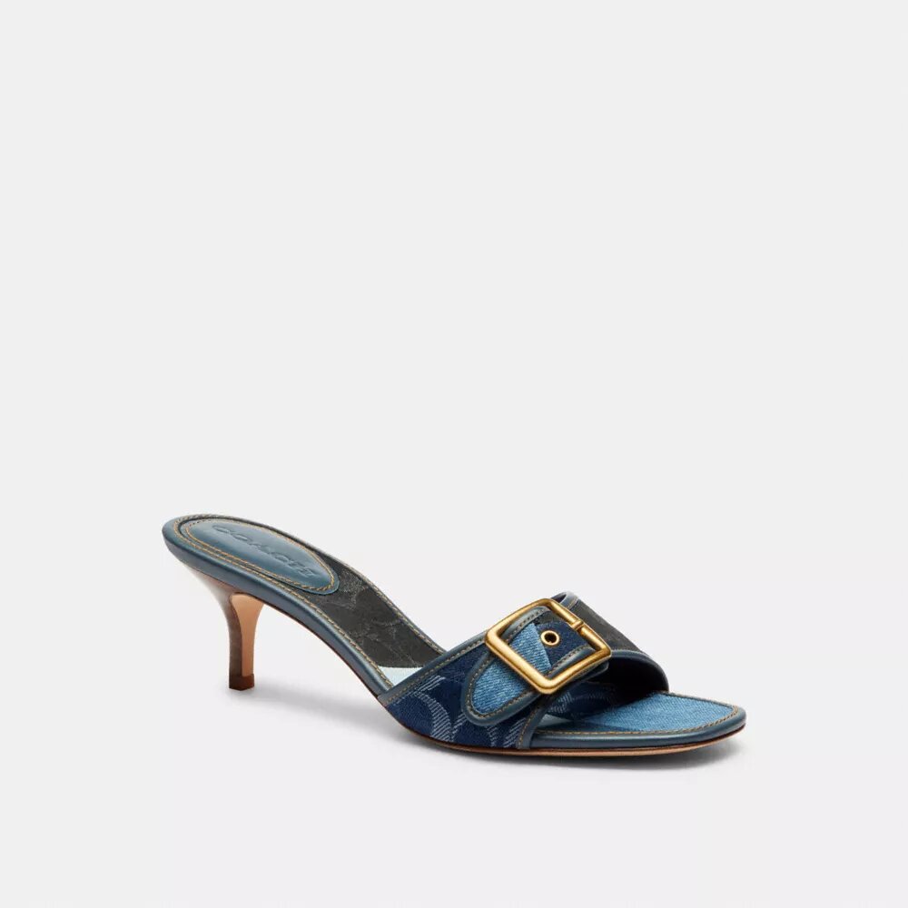 Özel Denim Patchwork Desenli Margot Sandaletler