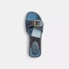 Özel Denim Patchwork Detaylı Margot Ahşap Sandalet